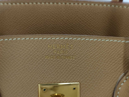 HERMES Birkin 35 Couchvel Natural Leather with Gold Hardware, E-Type Handbag
