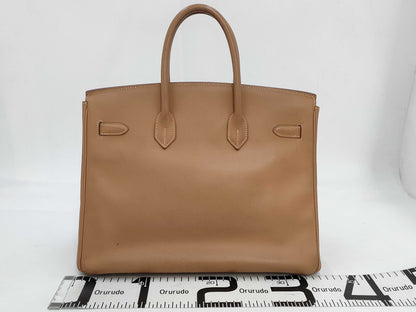 HERMES Birkin 35 Couchvel Natural Leather with Gold Hardware, E-Type Handbag
