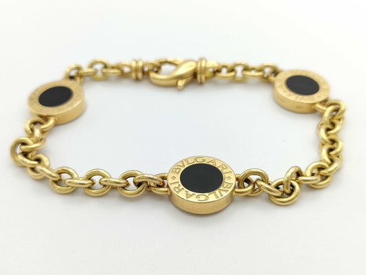 BVLGARI BB Onyx YG 750 24.5g Bracelet/Bangle 