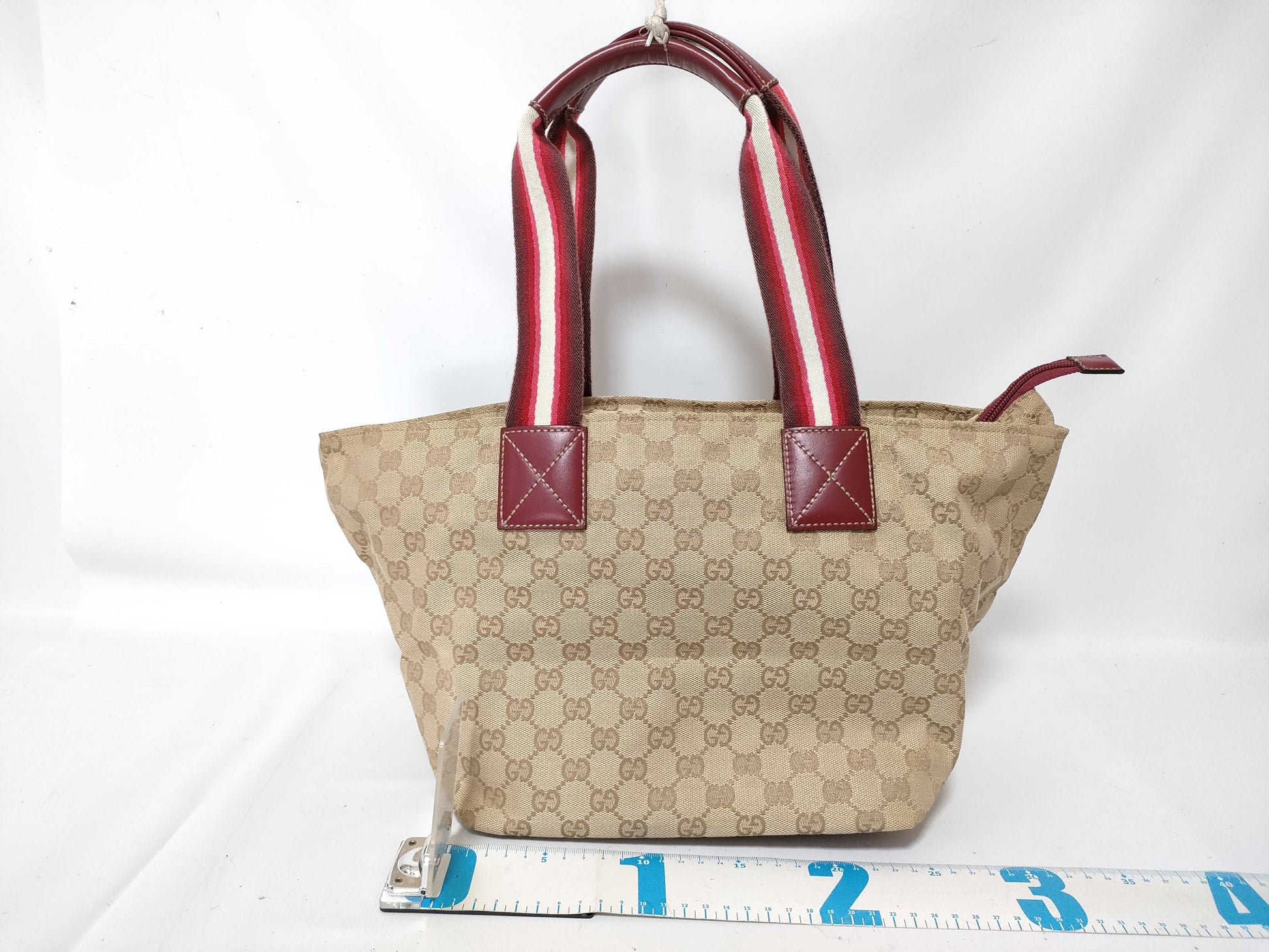 GUCCI GG Canvas Gucci Handbag Sherry Line Handbag