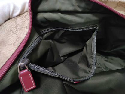 GUCCI GG Canvas Gucci Handbag Sherry Line Handbag