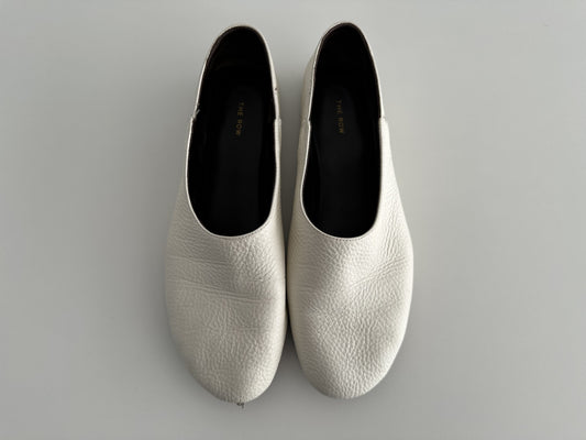 THE ROW Slip-on Shoes, White, Size 36, Other Shoes