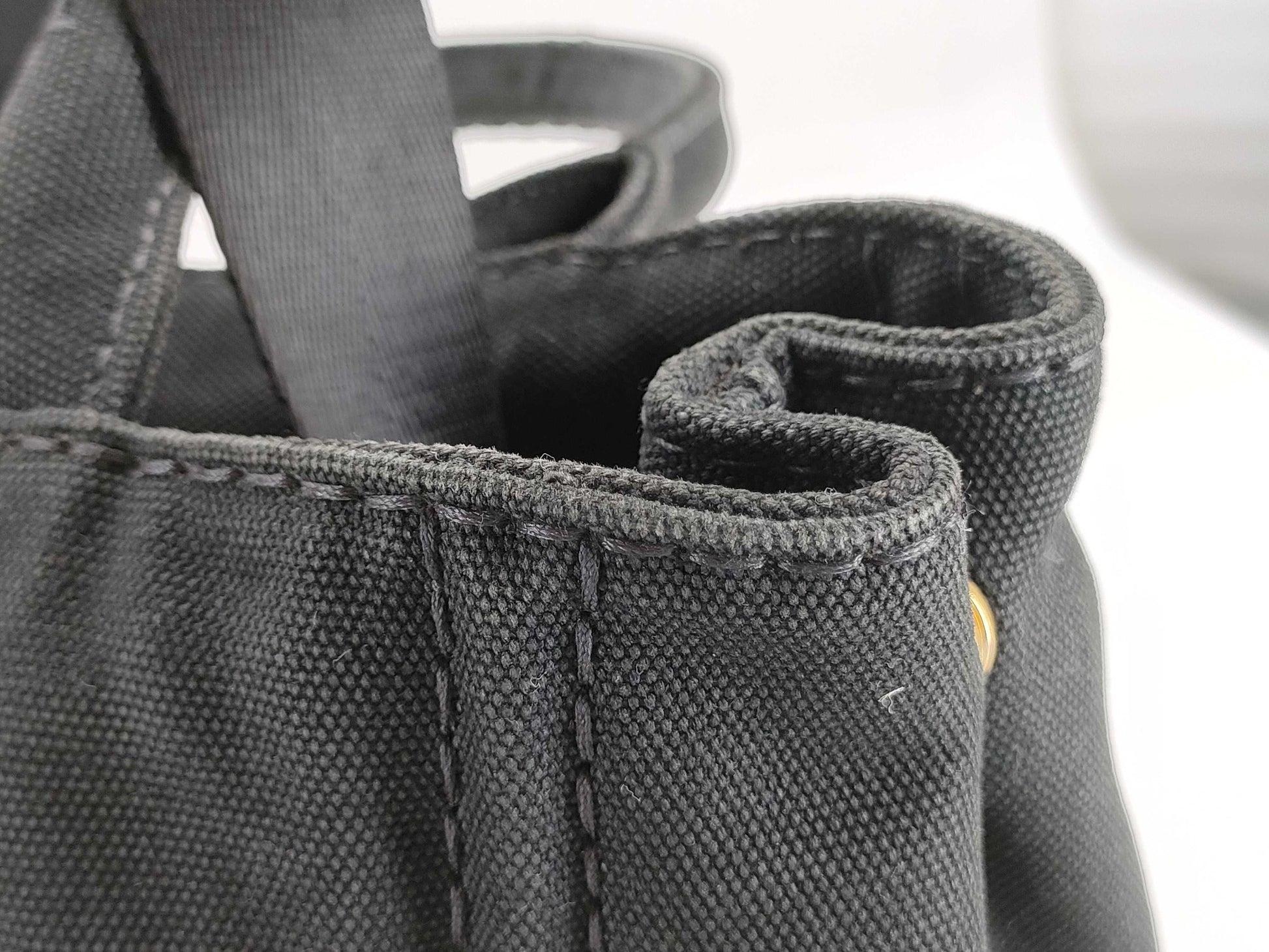 PRADA PRADA Canapa 2-way shoulder bag, black tote bag