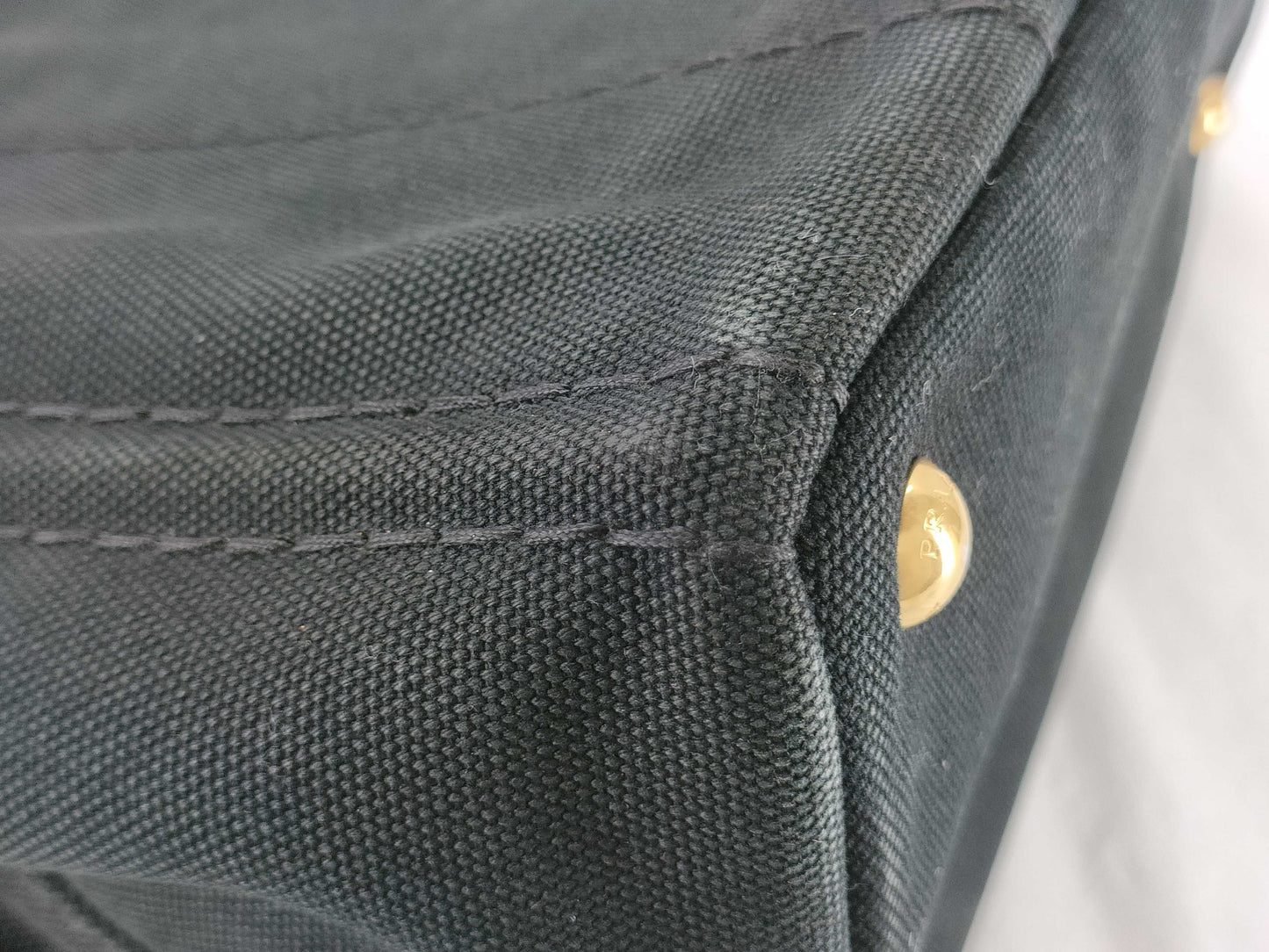 PRADA PRADA Canapa 2-way shoulder bag, black tote bag