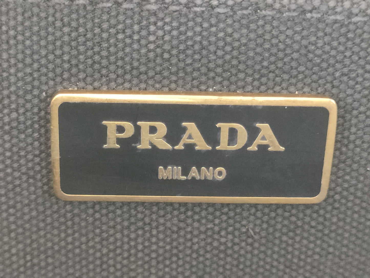 PRADA PRADA Canapa 2-way shoulder bag, black tote bag