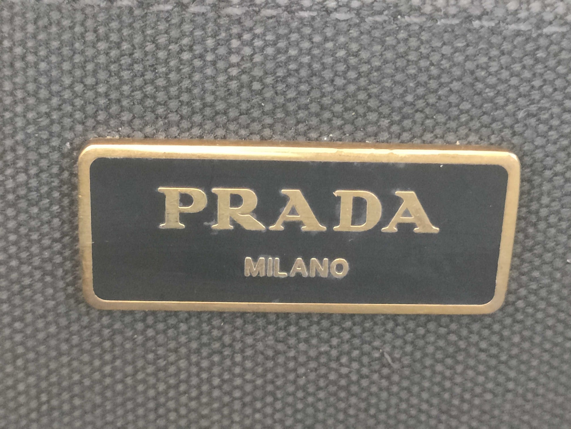 PRADA PRADA Canapa 2-way shoulder bag, black tote bag
