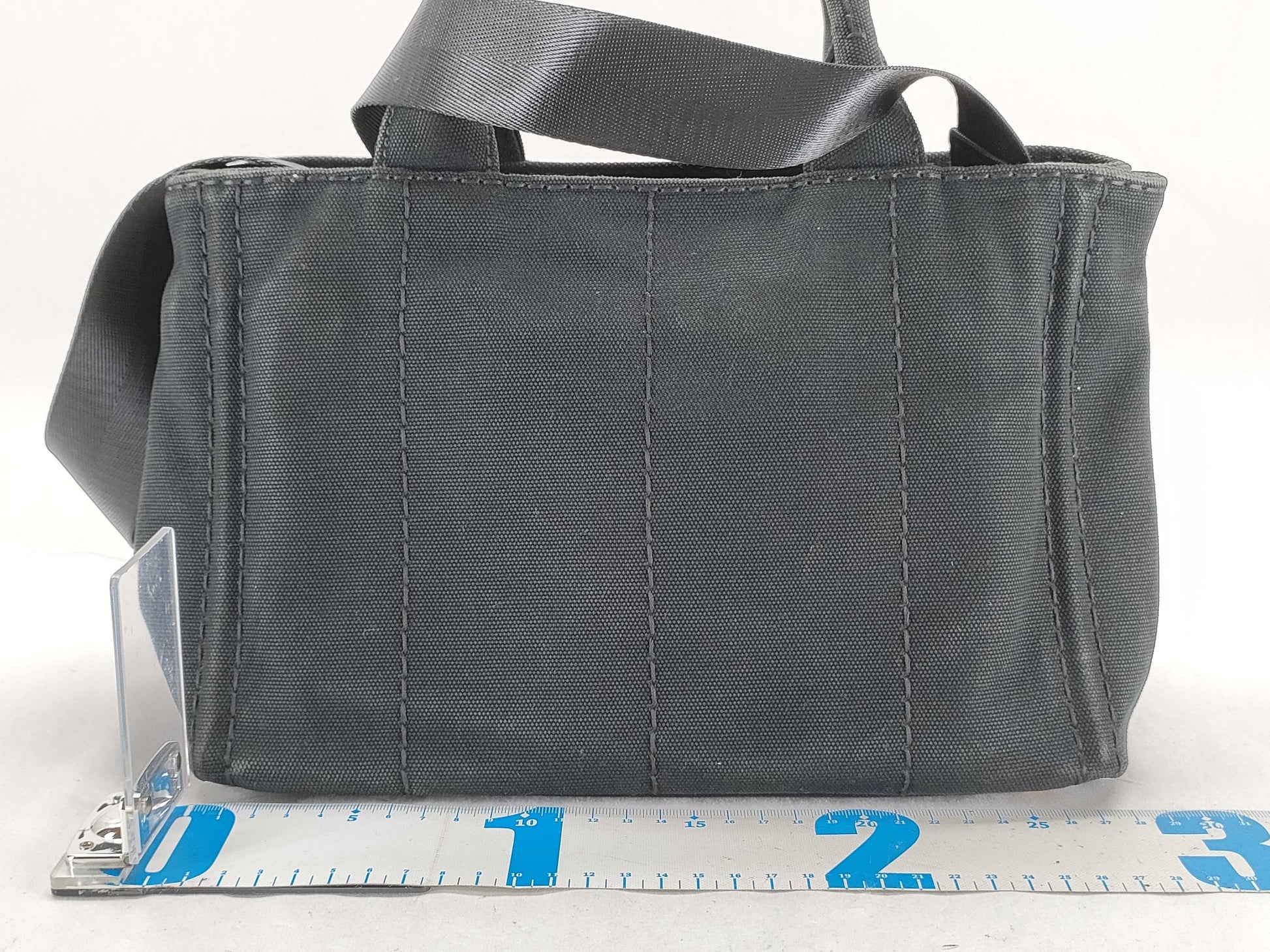 PRADA PRADA Canapa 2-way shoulder bag, black tote bag