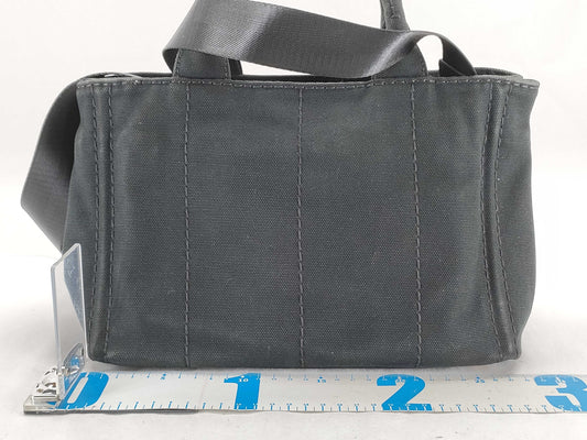 PRADA PRADA Canapa 2-way shoulder bag, black tote bag