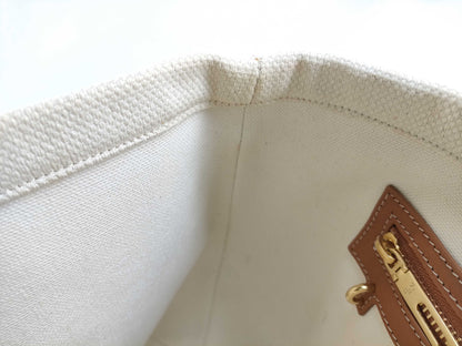 CELINE Horizontal Cabas Canvas Tote Bag with Key