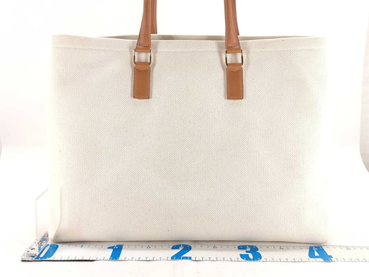 CELINE Horizontal Cabas Canvas Tote Bag with Key