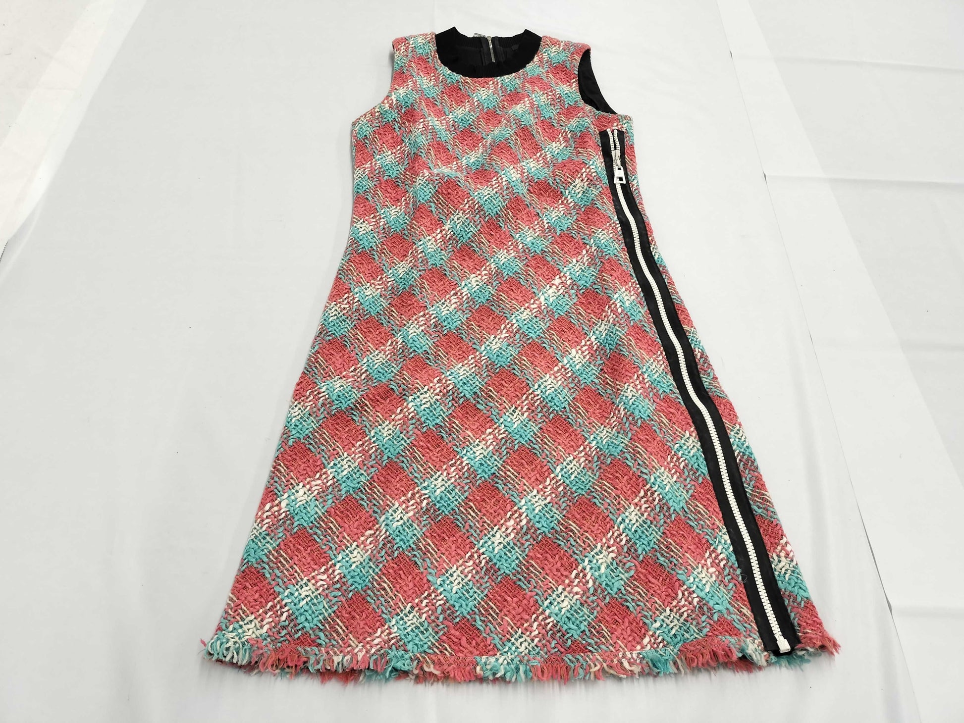 LOUIS VUITTON Tweed Dress, Sleeveless, Multicolor, Size 34