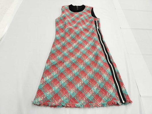 LOUIS VUITTON Tweed Dress, Sleeveless, Multicolor, Size 34