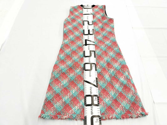 LOUIS VUITTON Tweed Dress, Sleeveless, Multicolor, Size 34