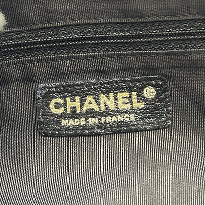 CHANEL CHANEL Matelasse Deka Coco Mark Caviar Skin Hand Mini Boston Bag Handbag