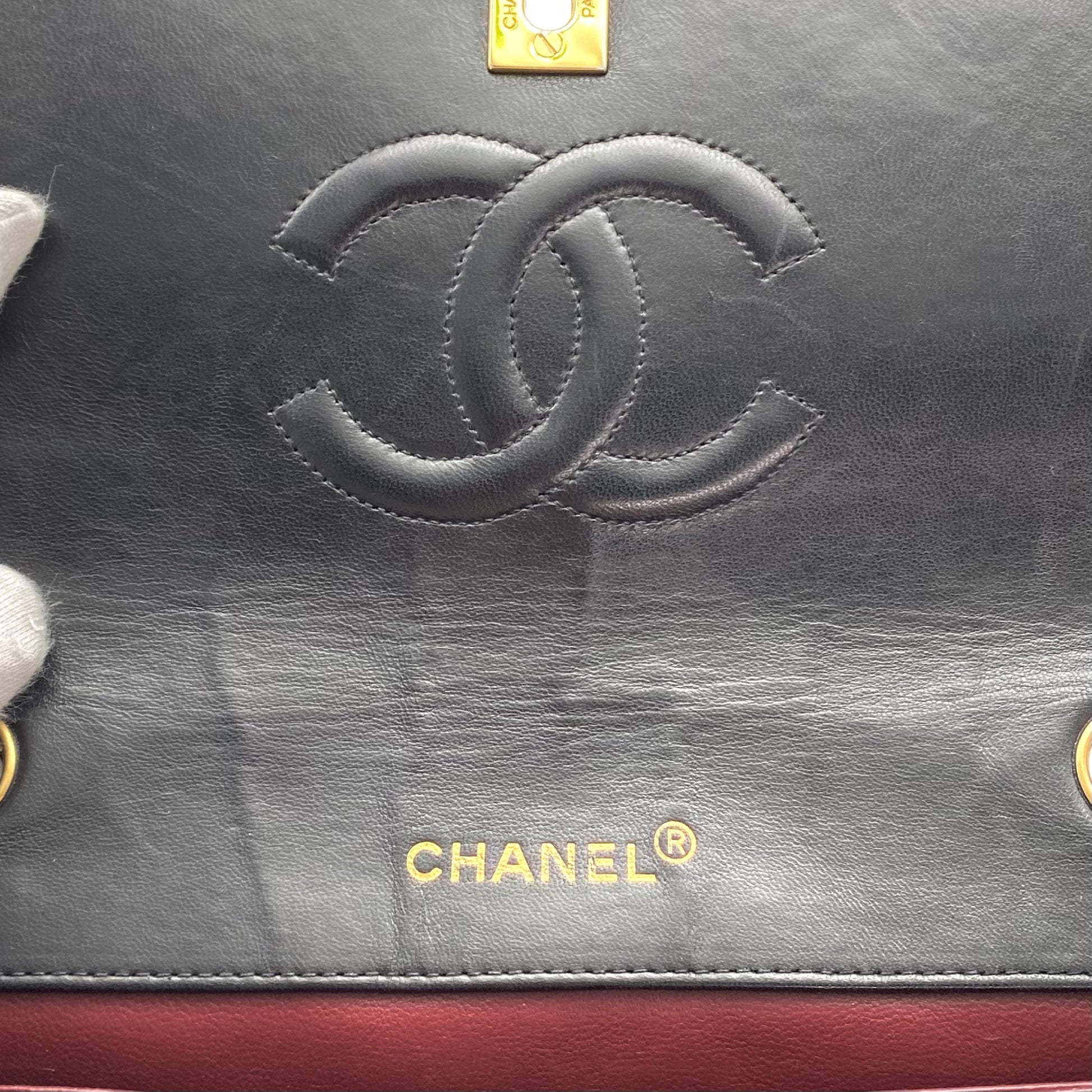 CHANEL Matelasse Turnlock Coco Mark Lambskin Chain Hand Shoulder Bag with Pouch