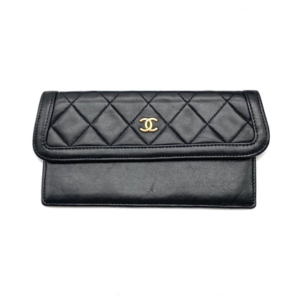 CHANEL Matelasse Turnlock Coco Mark Lambskin Chain Hand Shoulder Bag with Pouch