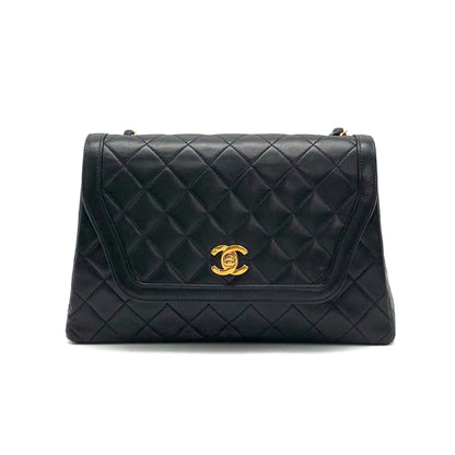 CHANEL Matelasse Turnlock Coco Mark Lambskin Chain Hand Shoulder Bag with Pouch