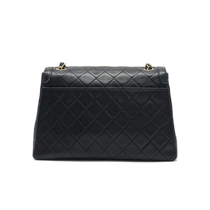 CHANEL Matelasse Turnlock Coco Mark Lambskin Chain Hand Shoulder Bag with Pouch