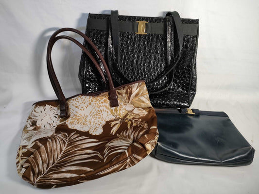 Salvatore Ferragamo 3-Piece Shoulder Bag and Tote Set