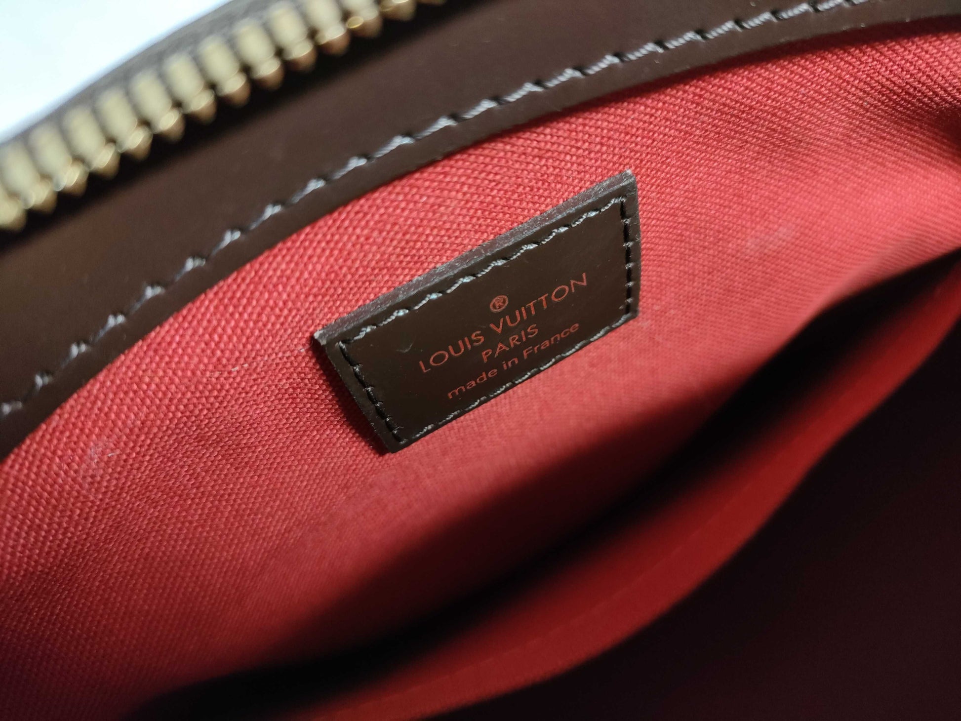LOUIS VUITTON RFID verification failed. DU0190 Damier LOUIS VUITTON N41117 Damier Verona PM handbag.