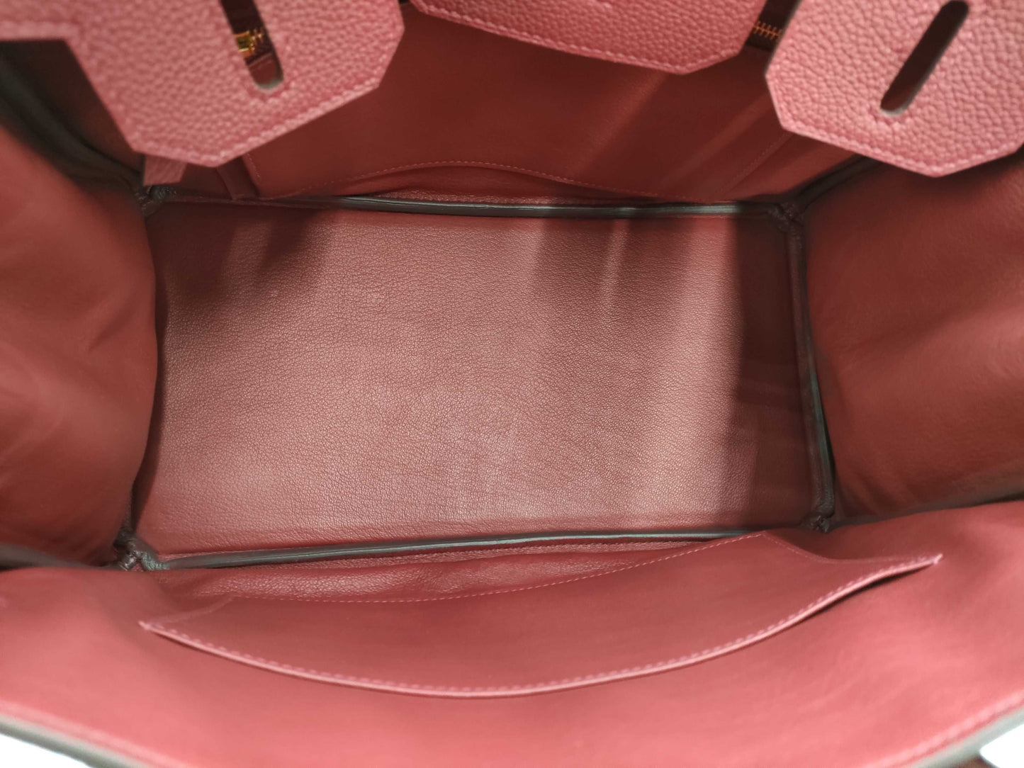 HERMES Togo Birkin 30 Rouge H W Stamp Handbag