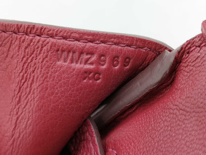 HERMES Togo Birkin 30 Rouge H W Stamp Handbag