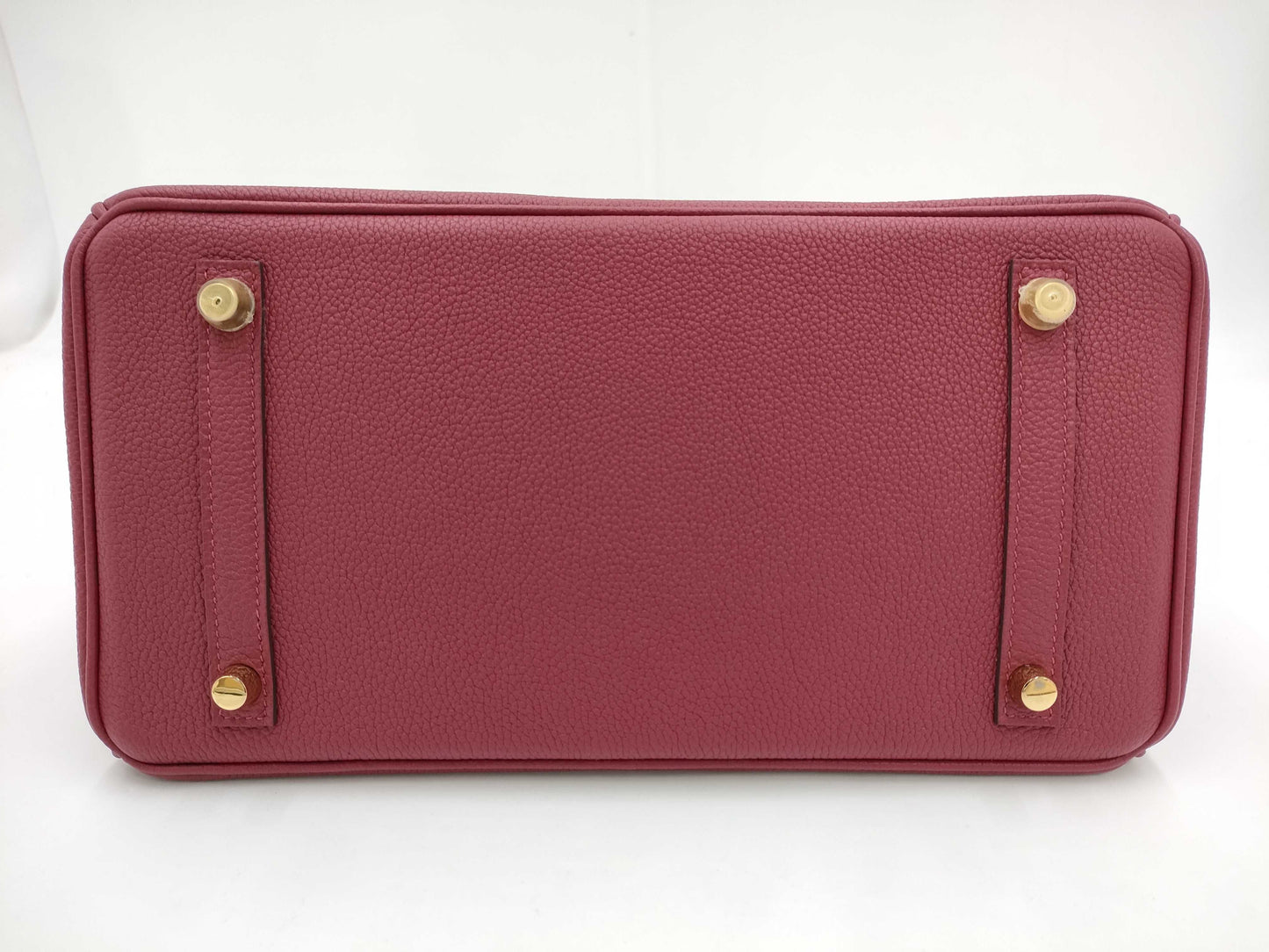 HERMES Togo Birkin 30 Rouge H W Stamp Handbag
