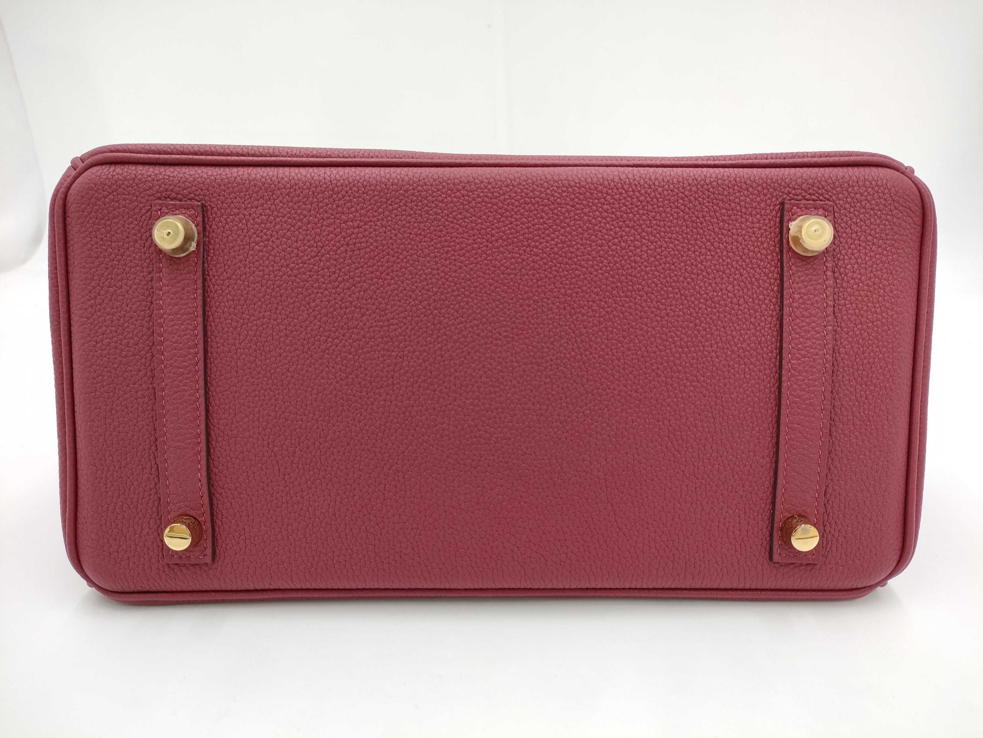 HERMES Togo Birkin 30 Rouge H W Stamp Handbag