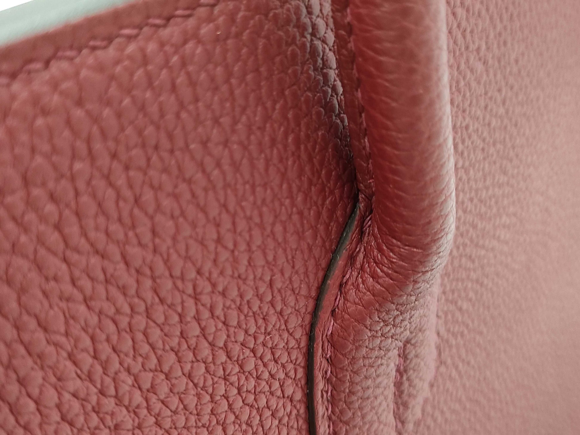 HERMES Togo Birkin 30 Rouge H W Stamp Handbag