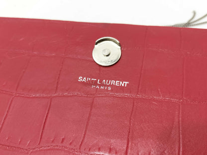 SAINT LAURENT SAINT LAURENT Paris Kate Crocodile Embossed Shoulder Bag Shoulder Bag