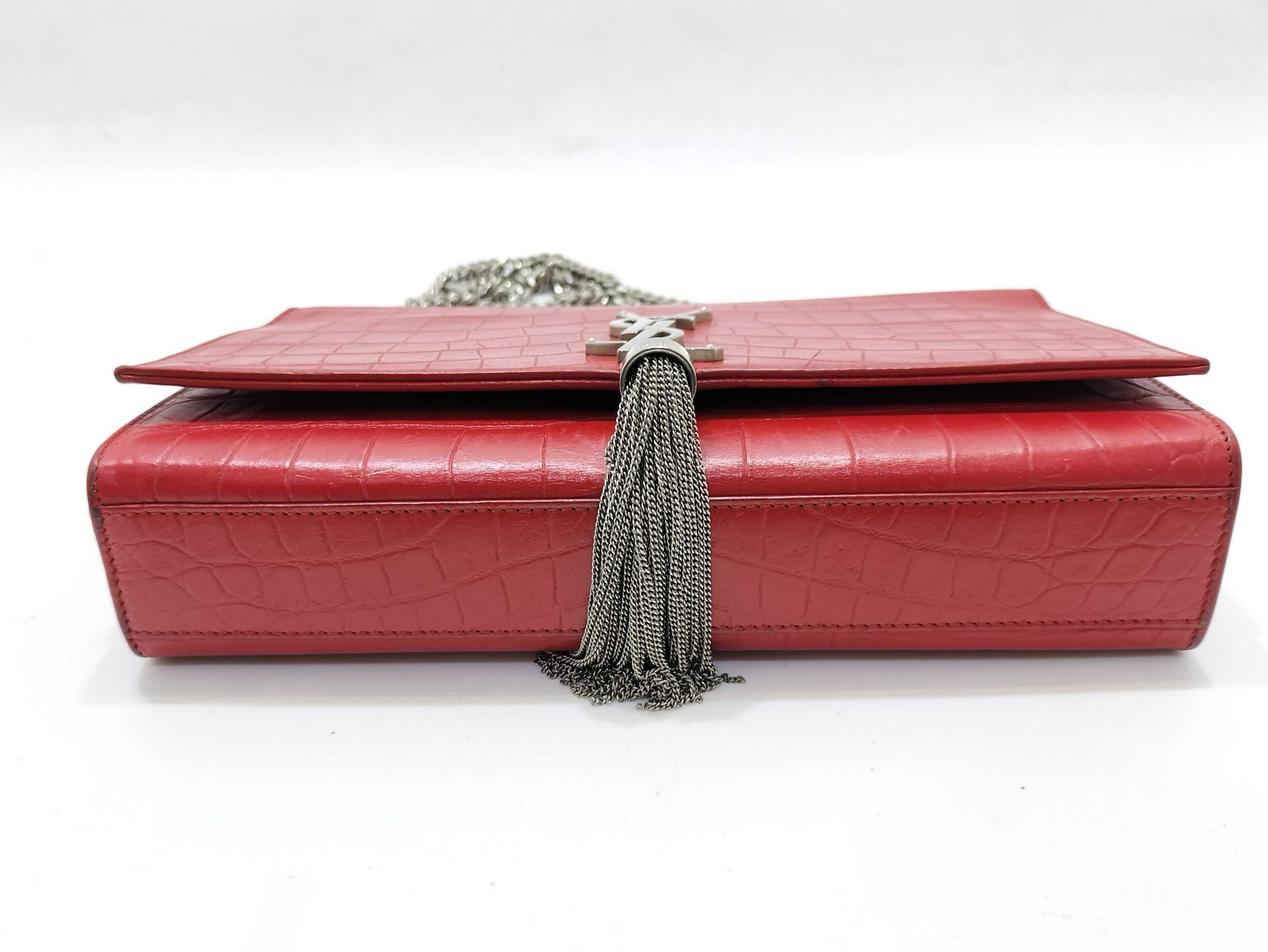 SAINT LAURENT SAINT LAURENT Paris Kate Crocodile Embossed Shoulder Bag Shoulder Bag