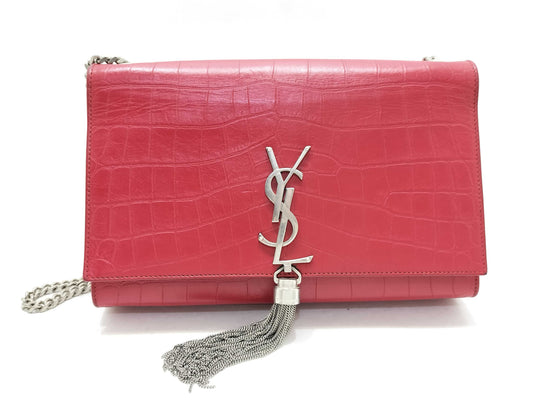 SAINT LAURENT SAINT LAURENT Paris Kate Crocodile Embossed Shoulder Bag Shoulder Bag