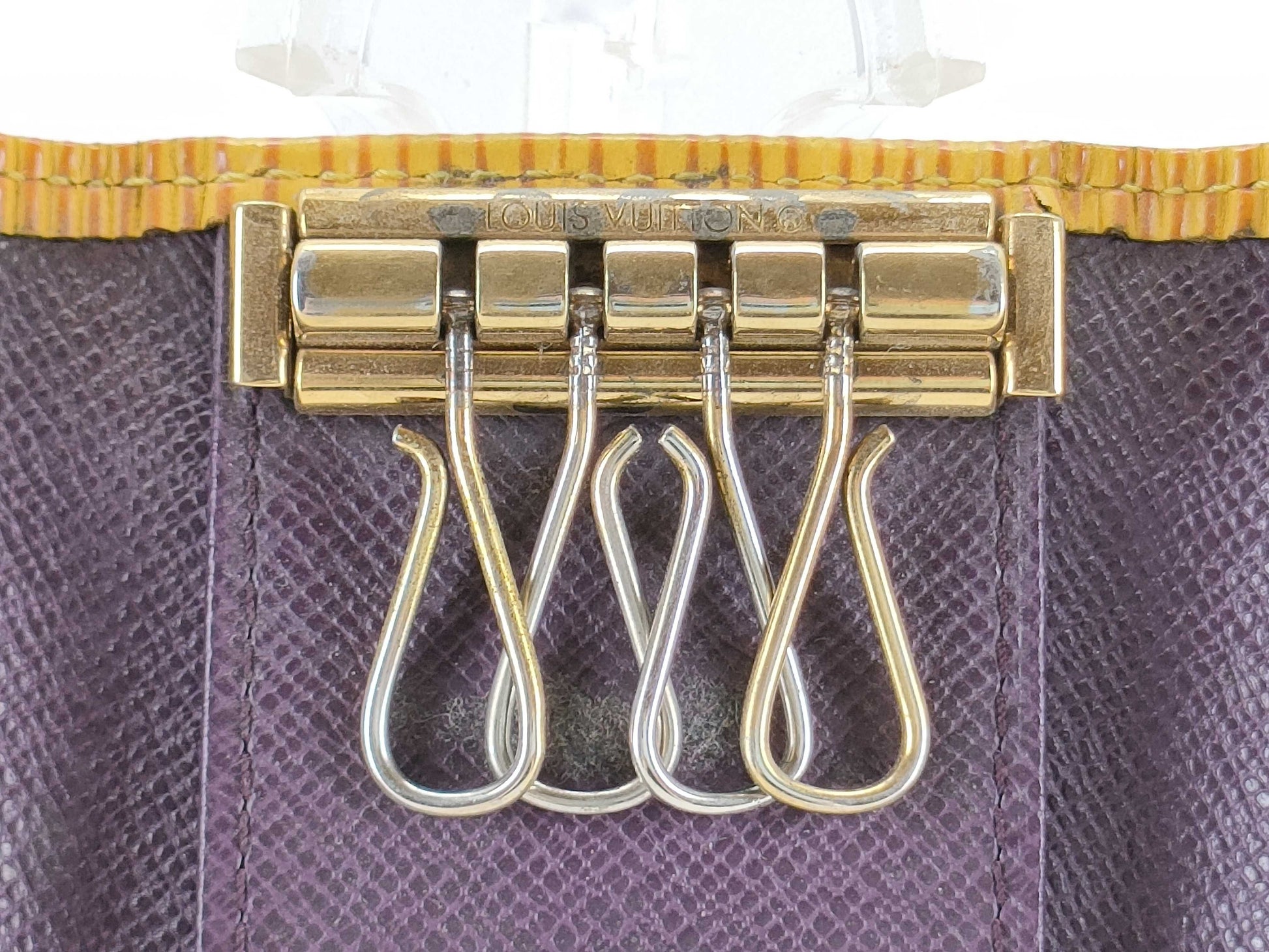 LOUIS VUITTON RFID Unverifiable CA0012 Epi Louis Vuitton 4-Ring Key Case/Key Holder