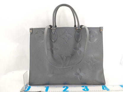 LOUIS VUITTON RFID Verified, Serial Number Unverifiable, Monogram Empreinte On-the-Go GM M44925 Black Handbag, RFID Enabled
