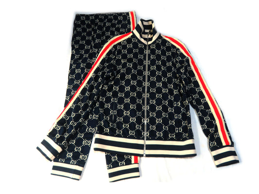 GUCCI GG Jersey Set Navy Jacket and Pants Other Apparel