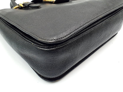 Miu Miu 2-way Madras Leather Handbag with Strap, Gold Hardware