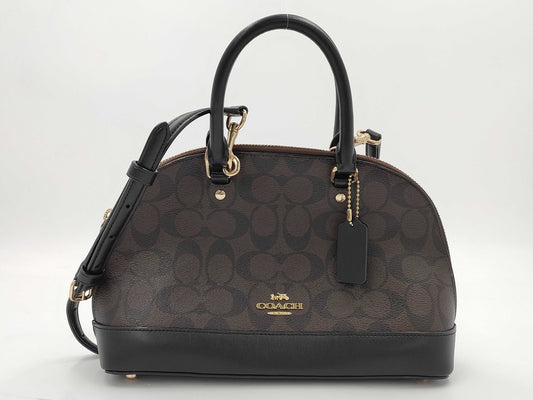 COACH Signature Sierra Satchel Shoulder Bag 2-Way Handbag