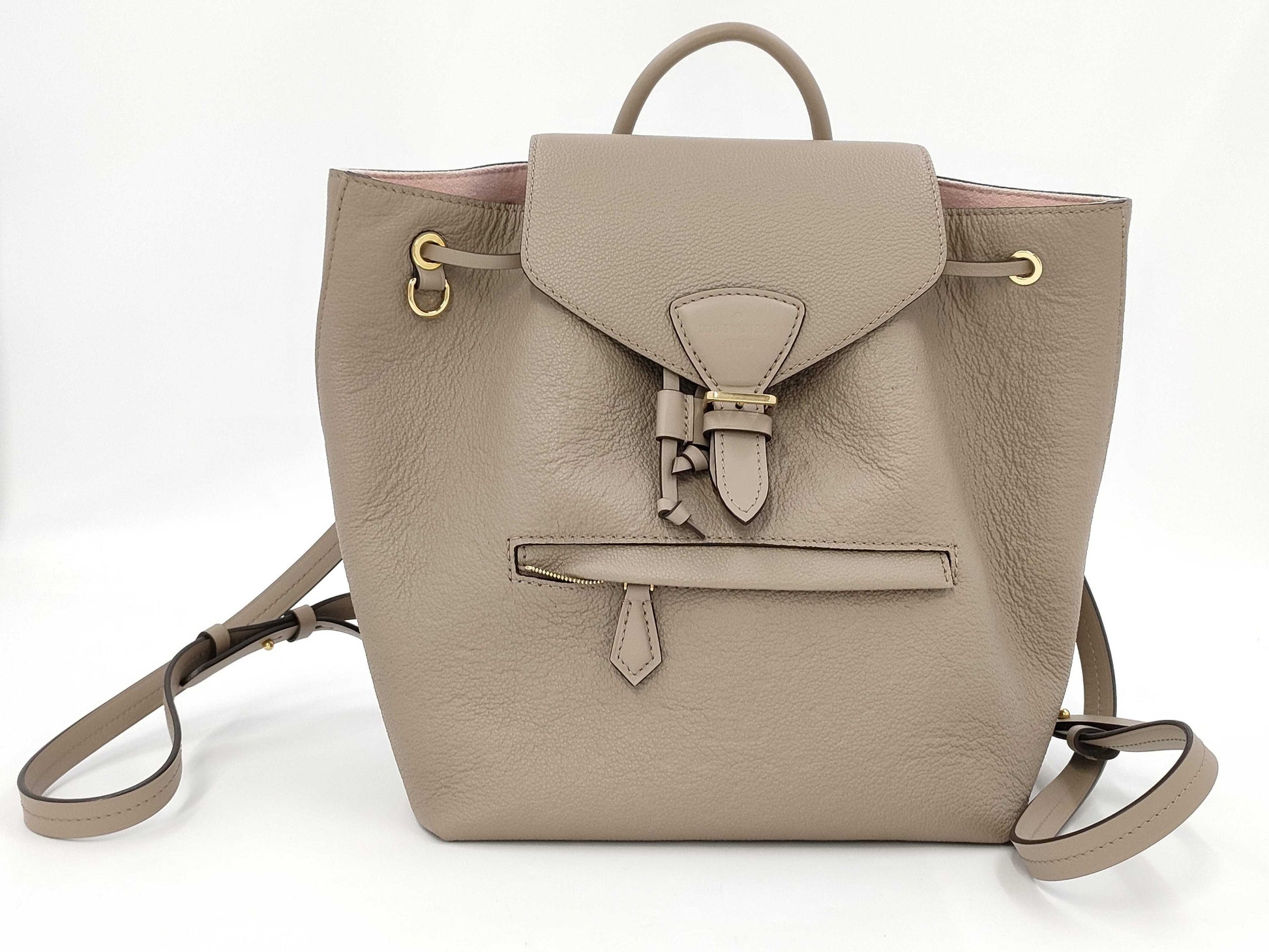 LOUIS VUITTON Monogram Empreinte Montsouris PM M45410 Beige RFID Enabled Backpack