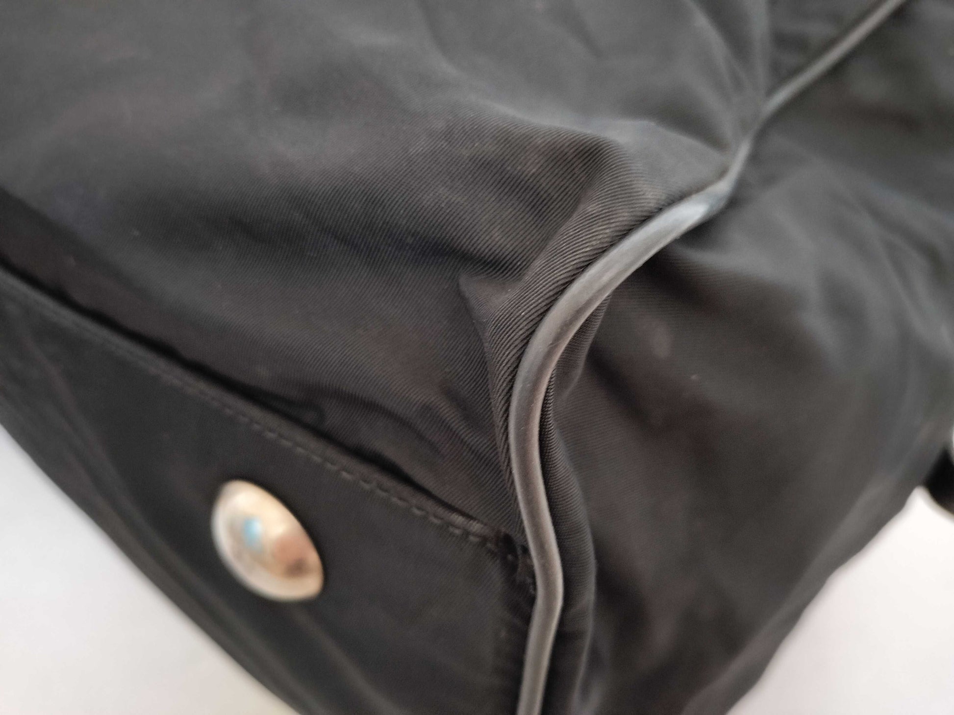 PRADA nylon Prada Boston bag in black nylon.