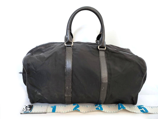 PRADA nylon Prada Boston bag in black nylon.