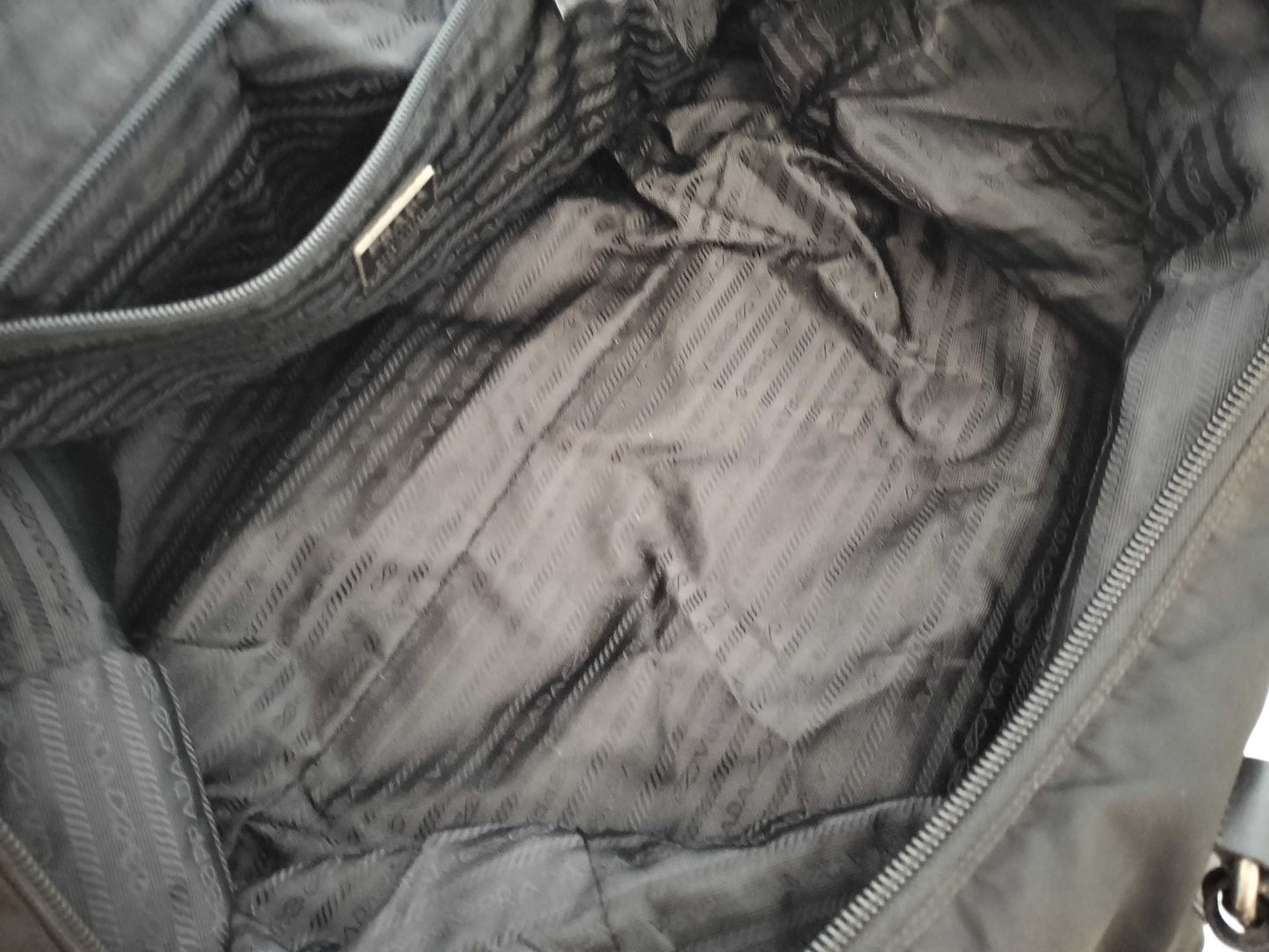 PRADA nylon Prada Boston bag in black nylon.