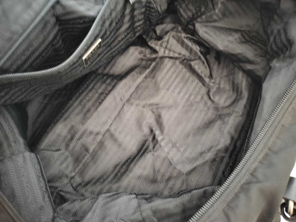 PRADA nylon Prada Boston bag in black nylon.
