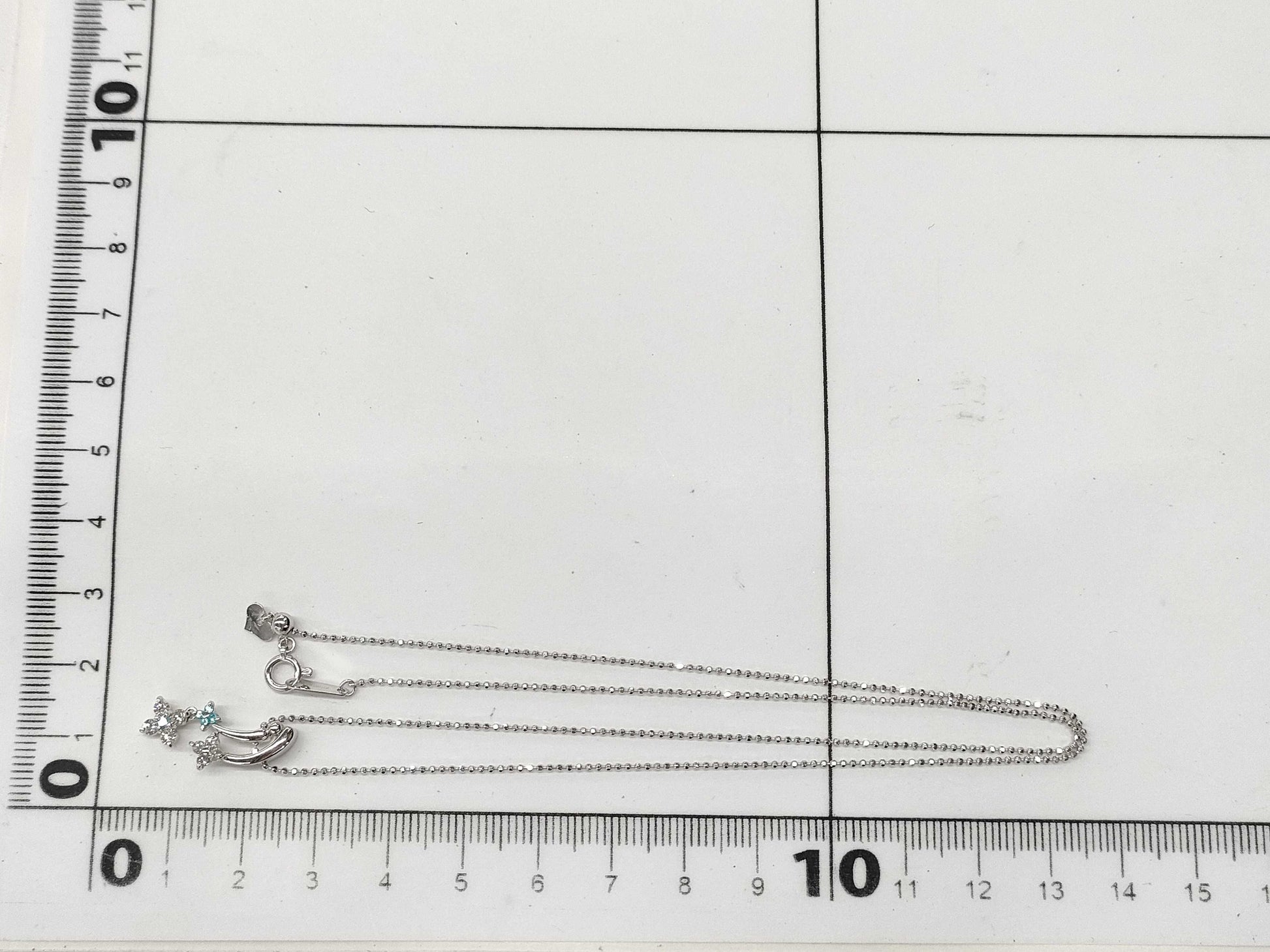 Paraiba tourmaline 0.05ct D0.24ct K18 4.0g necklace 