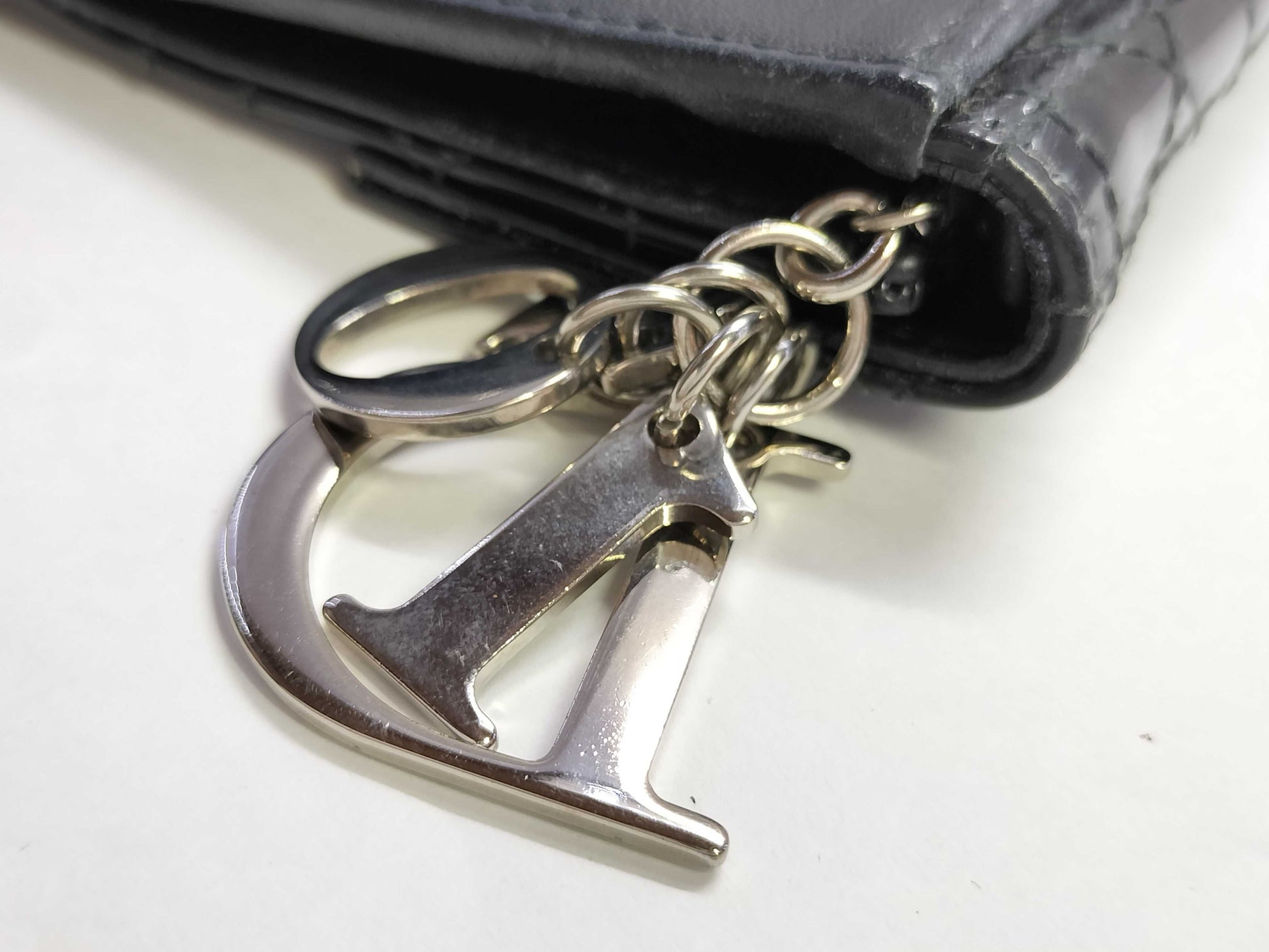 Dior CHRISTIAN DIOR Cannage Tri-fold Wallet
