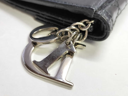Dior CHRISTIAN DIOR Cannage Tri-fold Wallet