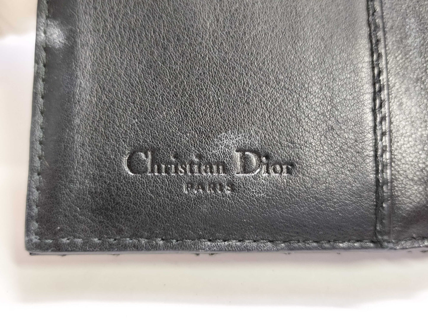 Dior CHRISTIAN DIOR Cannage Tri-fold Wallet