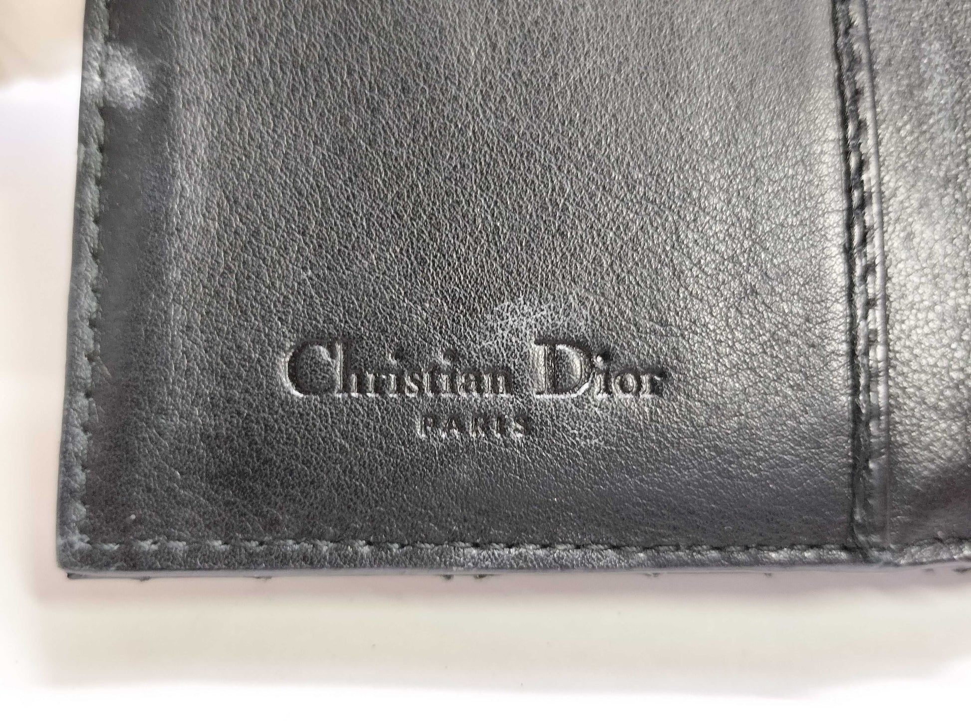 Dior CHRISTIAN DIOR Cannage Tri-fold Wallet