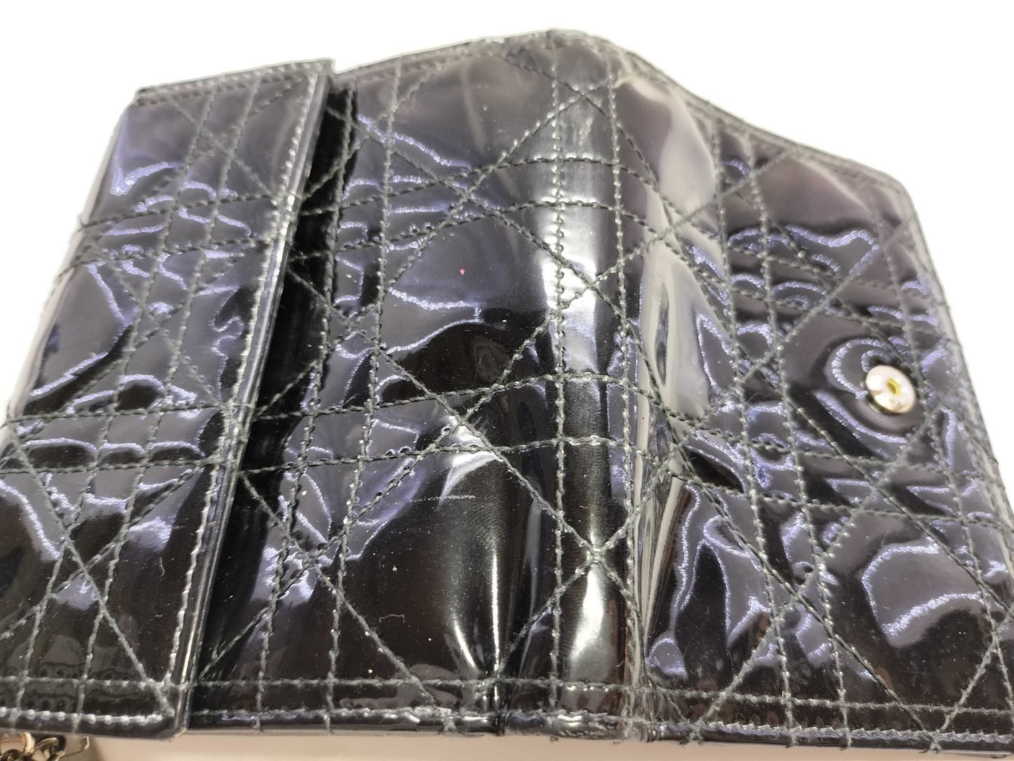 Dior CHRISTIAN DIOR Cannage Tri-fold Wallet