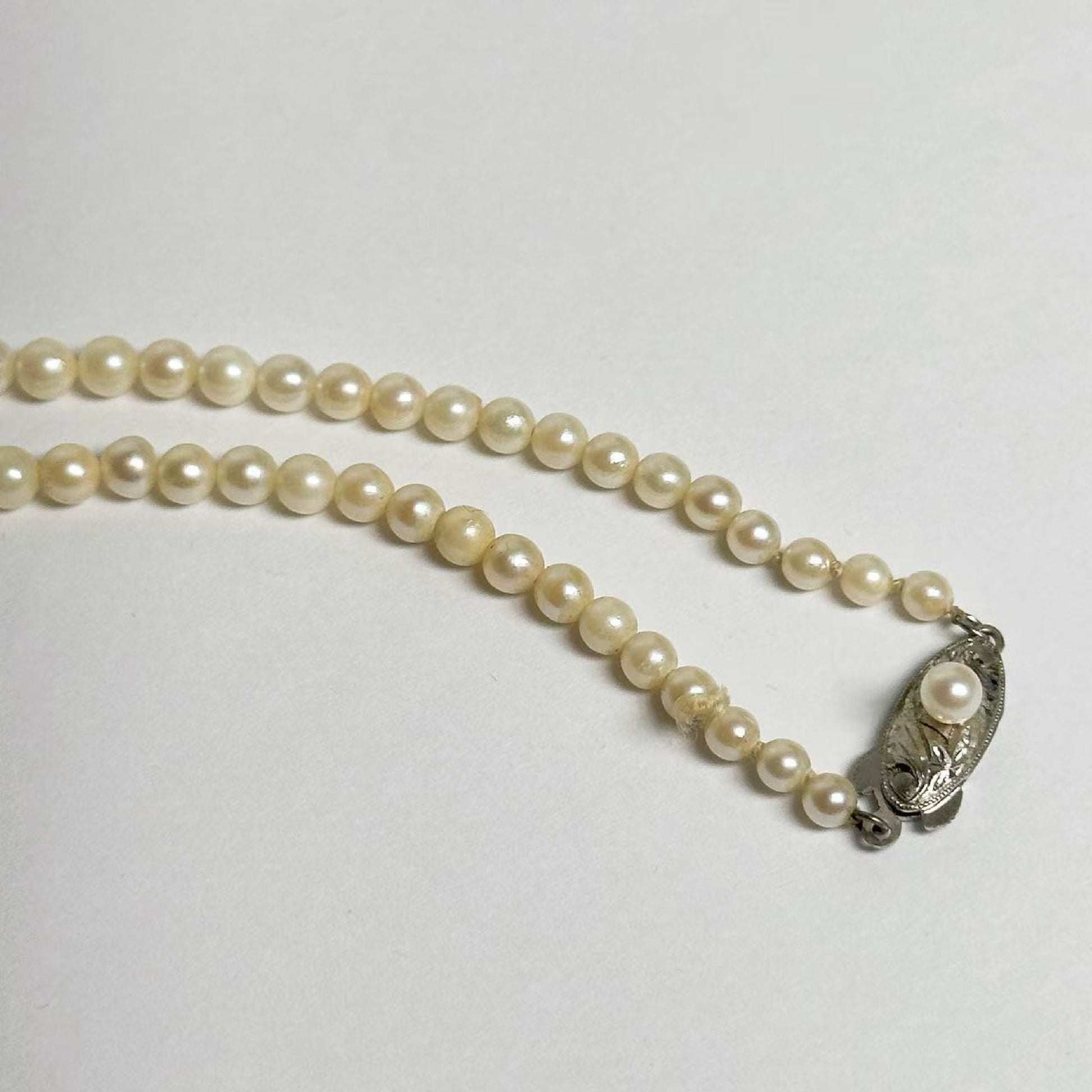 Pearl diameter: Approx. 3.2mm-7.2mm, Sterling Silver, 13.6g, Necklace 