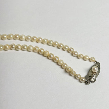 Pearl diameter: Approx. 3.2mm-7.2mm, Sterling Silver, 13.6g, Necklace 